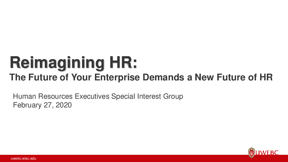 UWEBC Presentation Slides - Reimagining HR thumbnail